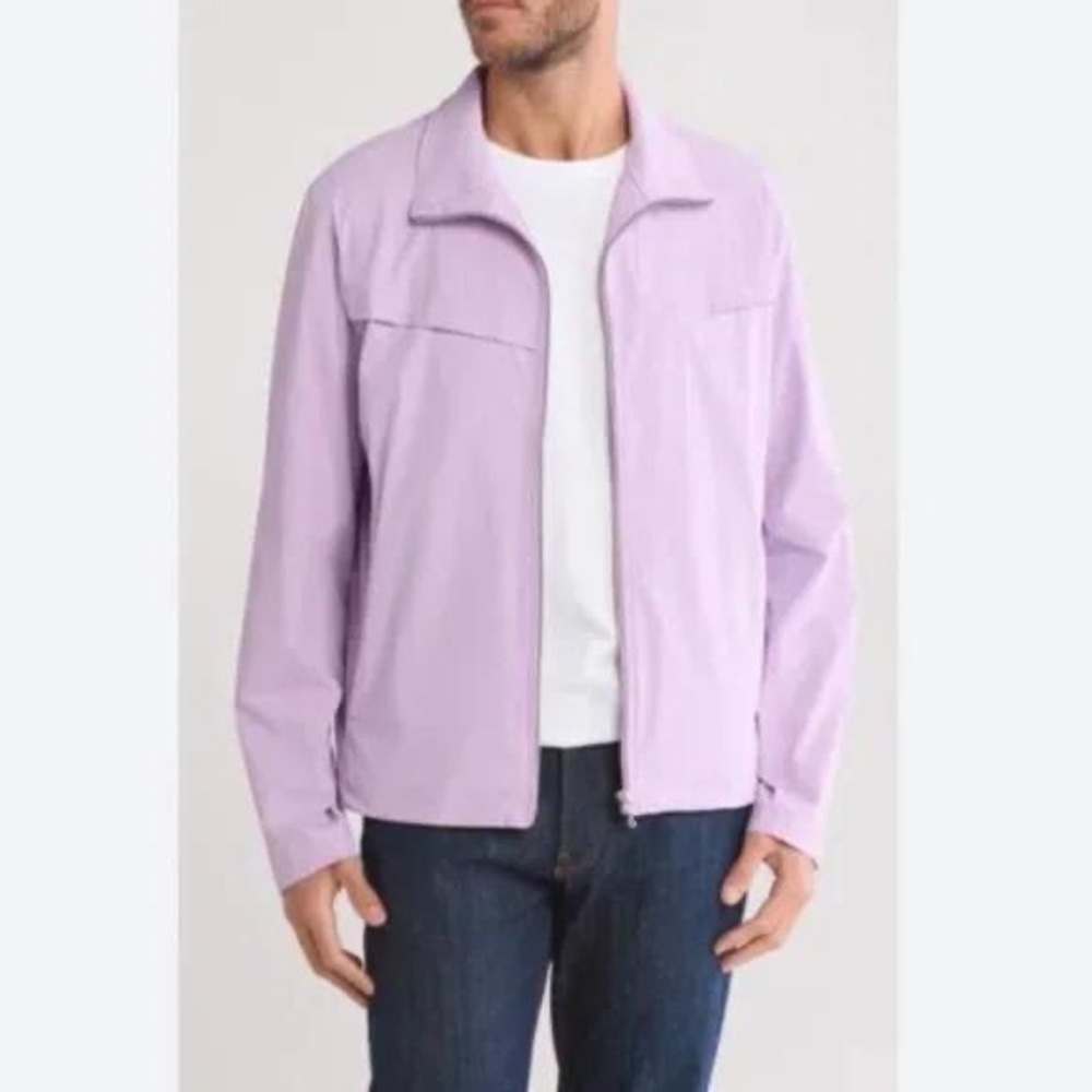 Rag & bone purple lavender pastel waterproof casual jacket coat L $350